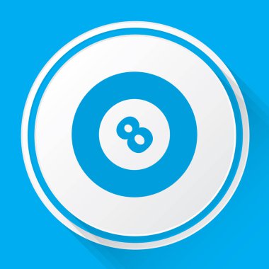 Resimli Simge Arka Planda İzole - Bilardo Topu
