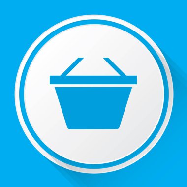 Resimli Simge Arka Planda İzole - Sepet