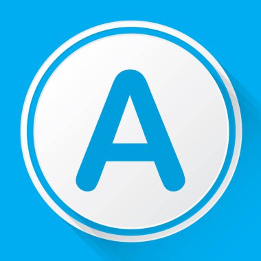 Resimli Simge Arka Planda İzole - A