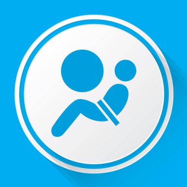 Resimli Simge Arka Planda İzole - Hava Yastığı Arıza Işığı