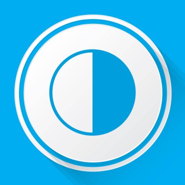 Resimli Simge Arka Planda İzole - Yüzde 50 Pasta Grafiği