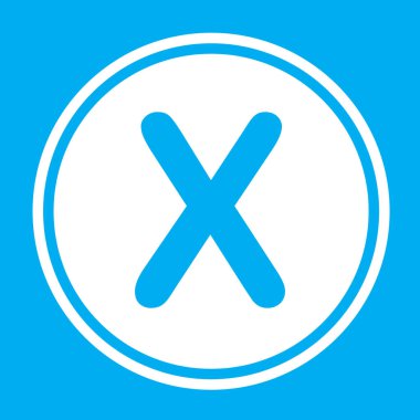 Resimli Simge Arka Planda İzole - X