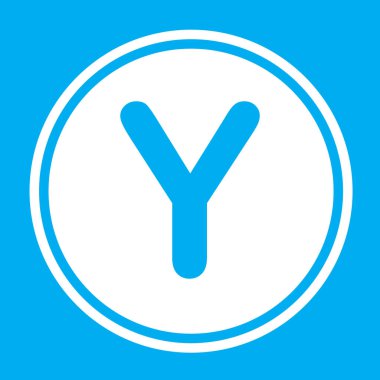 Resimli Simge Arka Planda İzole - Y