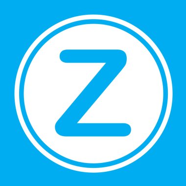 Resimli Simge Arka Planda İzole - Z