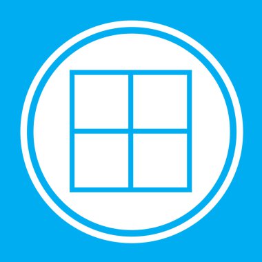 Resimli Simge Arka Planda İzole - Web Wireframe Kare