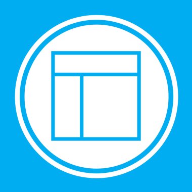 Resimli Simge Arka Planda İzole - Web Wireframe Split 