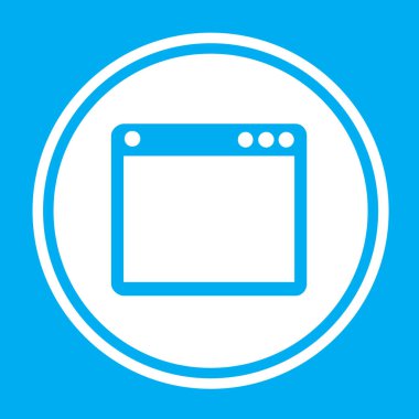 Resimli Simge Arka Planda İzole - Web Tarayıcısı