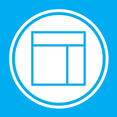 Resimli Simge Arka Planda İzole - Web Wireframe Split 