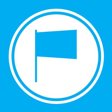 Resimli Simge Arka Planda İzole - Üst Yay Bayrağı