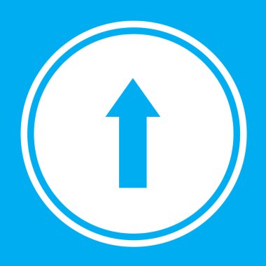 Resimli Simge Arka Planda İzole - Yukarı Ok