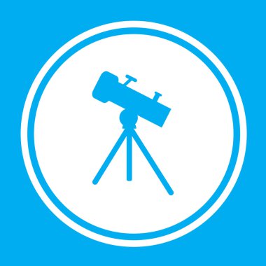 Resimli Simge Arka Planda İzole - Teleskop