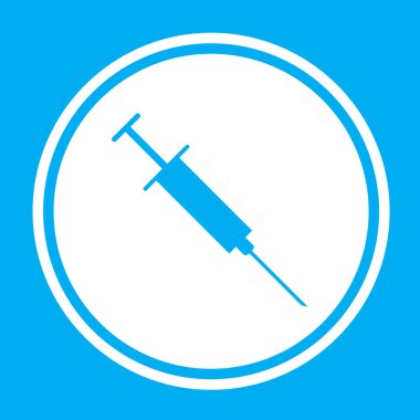 Resimli Simge Arka Planda İzole - Şırınga