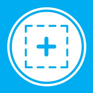 Resimli Simge Arka Planda İzole - Kareli Plus