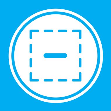 Resimli Simge Arka Planda İzole - Kareli Eksi