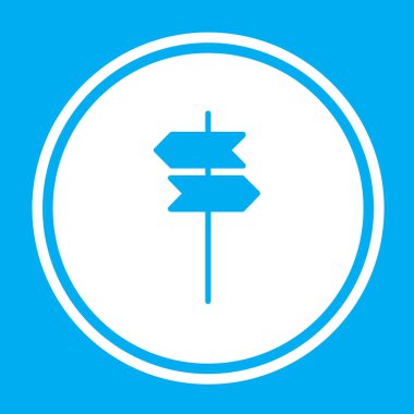 Resimli Simge Arka Planda İzole - Sign Post Sol Sağ