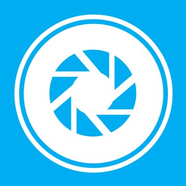 Resimli Simge Arka Planda İzole - Deklanşör