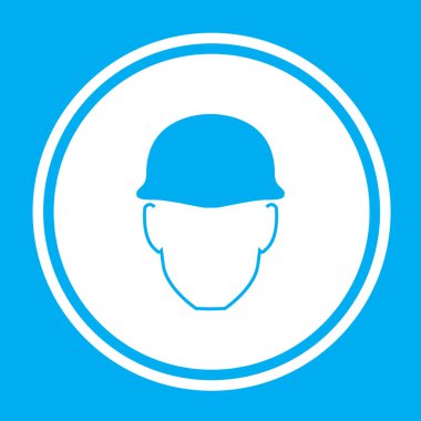 Resimli Simge Arka Planda İzole - Güvenlik Kaskı