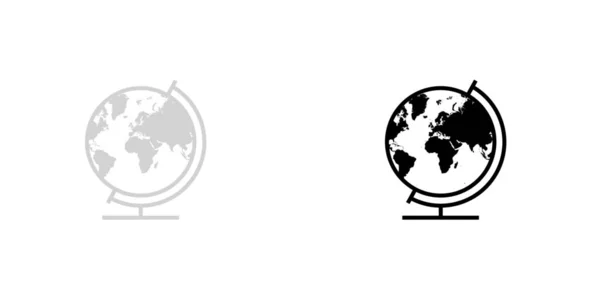 Icône illustrée isolée sur un fond - Globe Amérique du Nord — Image vectorielle