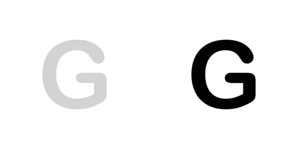 Illustriertes Symbol isoliert auf einem Hintergrund - g — Stockvektor