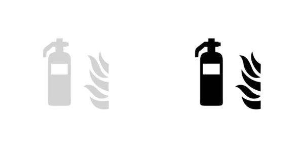Illustriertes Symbol isoliert auf einem Hintergrund - Feuerlöscher wi — Stockvektor
