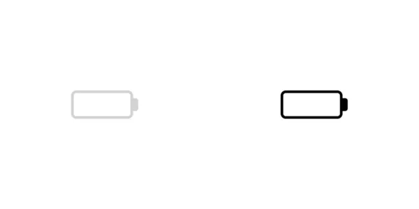 배경에 격리 된 일러스트 아이콘 - 빈 배터리 — 스톡 벡터