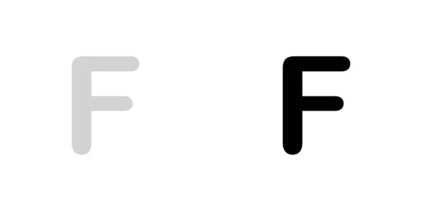 Illusztrált ikon elszigetelt a background-F — Stock Vector