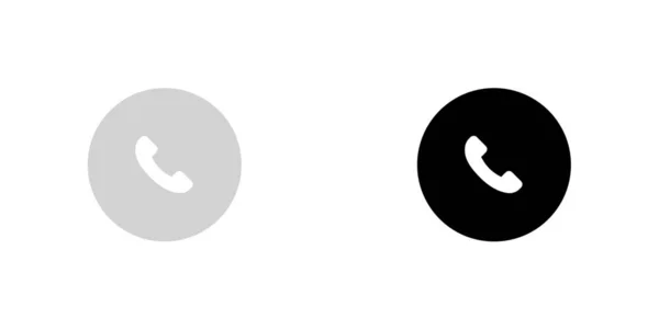 Icône illustrée isolée sur un fond - Téléphone rond rempli — Image vectorielle