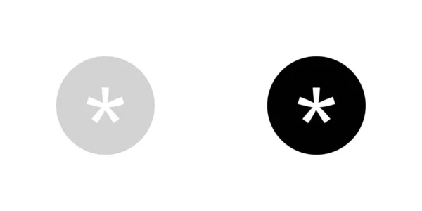 Geïllustreerd pictogram geïsoleerd op een achtergrond-cirkel sterretje vulling — Stockvector