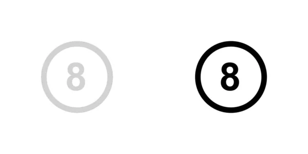 Geïllustreerd pictogram geïsoleerd op een achtergrond-cirkel 8 omtrek — Stockvector