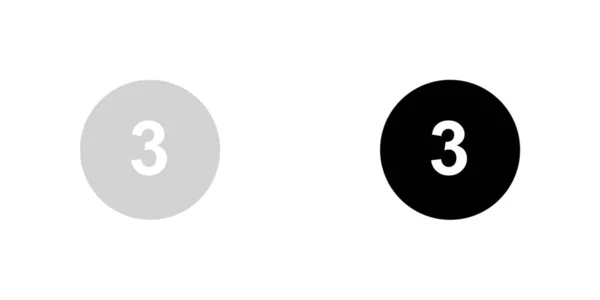 Geïllustreerd pictogram geïsoleerd op een achtergrond-cirkel 3 gevuld — Stockvector