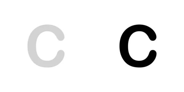 Ilustrowana ikona izolowane na tle-C — Wektor stockowy