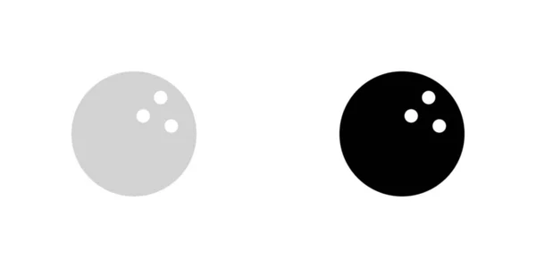 Icona illustrata isolata su uno sfondo - Bowling Ball — Vettoriale Stock