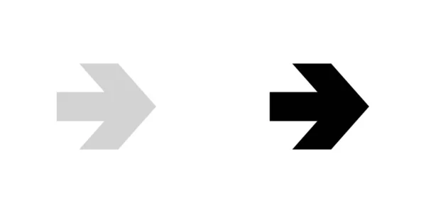 Icono ilustrado aislado sobre un fondo - Flecha derecha — Archivo Imágenes Vectoriales