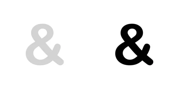 Icono ilustrado aislado sobre fondo - Ampersand — Archivo Imágenes Vectoriales