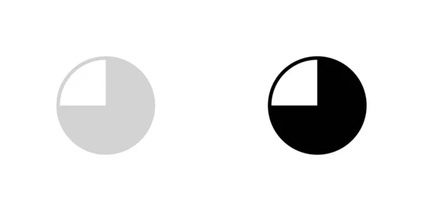 Illustrerad ikon isolerad på en bakgrund-75 procent cirkeldiagram — Stock vektor