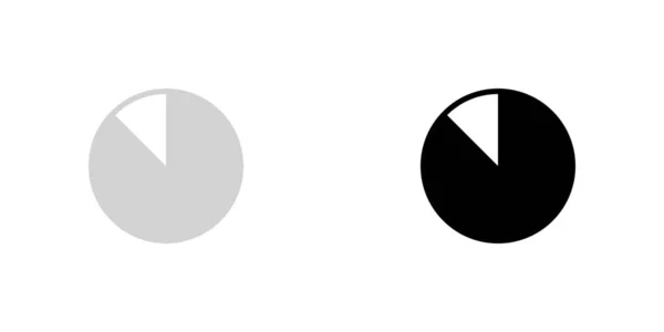 Geïllustreerd pictogram geïsoleerd op een achtergrond-87 procent cirkeldiagram — Stockvector