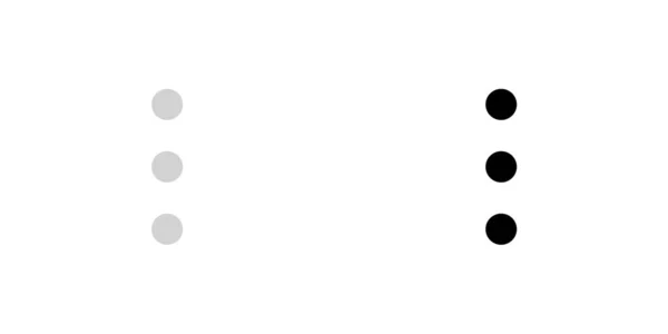Ilustrowana ikona izolowane na tle-menu 3 kropki — Wektor stockowy