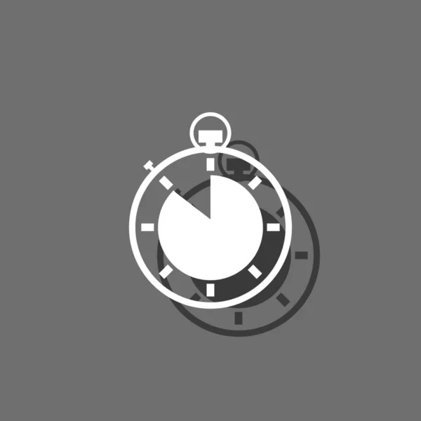 Icône illustrée isolée sur un fond - Chronomètre 7 Huitièmes — Image vectorielle
