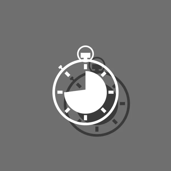 Geïllustreerd pictogram geïsoleerd op een achtergrond-stopwatch 3 Quarters — Stockvector