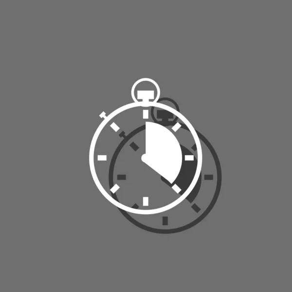 Geïllustreerd pictogram geïsoleerd op een achtergrond-stopwatch 3 eighths — Stockvector