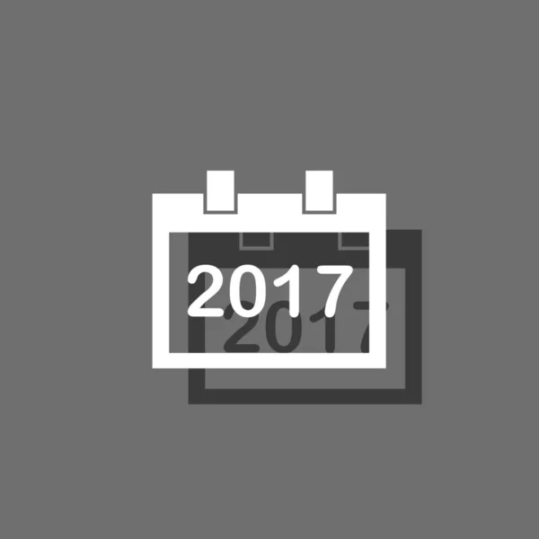 Ilustrowana ikona izolowane na tle-kwadratowy rok kalendarzowy — Wektor stockowy