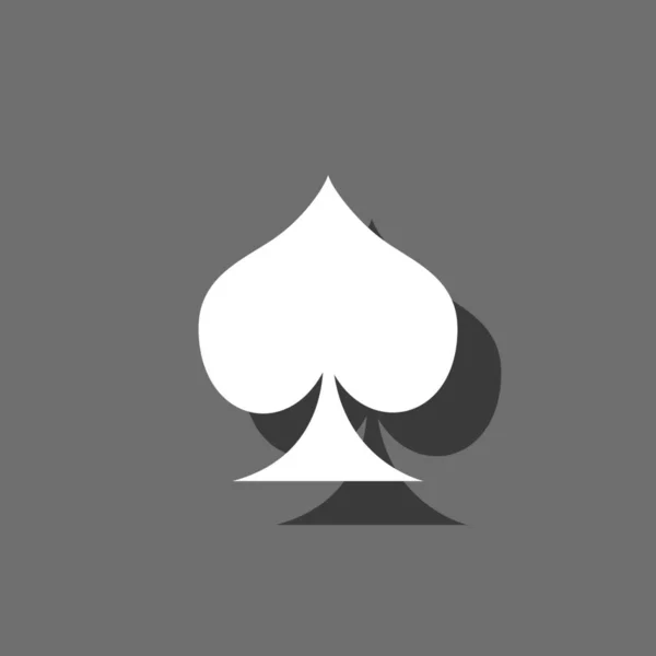 Icona illustrata isolato su uno sfondo - Spades Card Suit — Vettoriale Stock