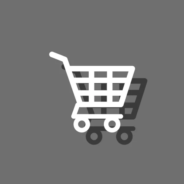 Illustrerad ikon isolerad på en bakgrund-Shopping vagn — Stock vektor