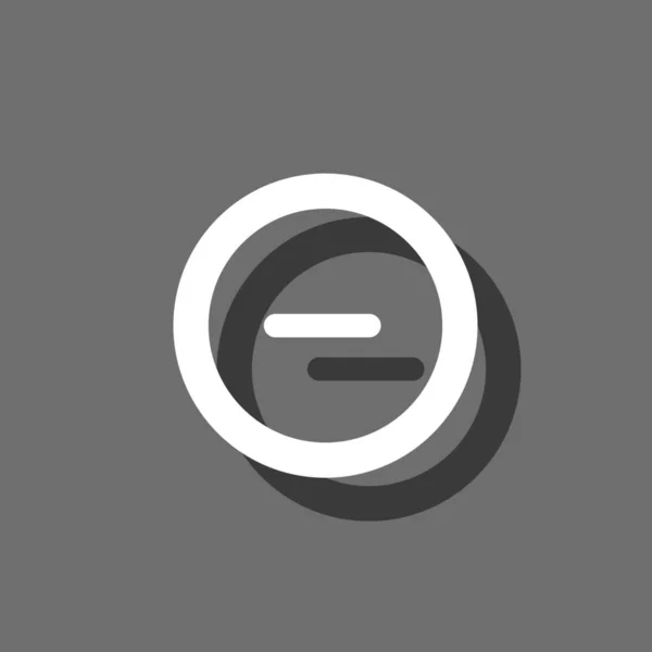 Ilustrowana ikona izolowane na tle-okrągły minus — Wektor stockowy
