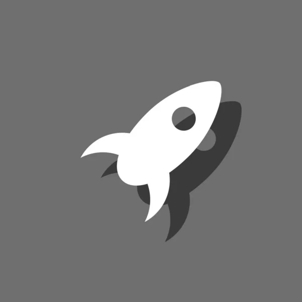 Icona illustrata isolata su uno sfondo - Rocket — Vettoriale Stock