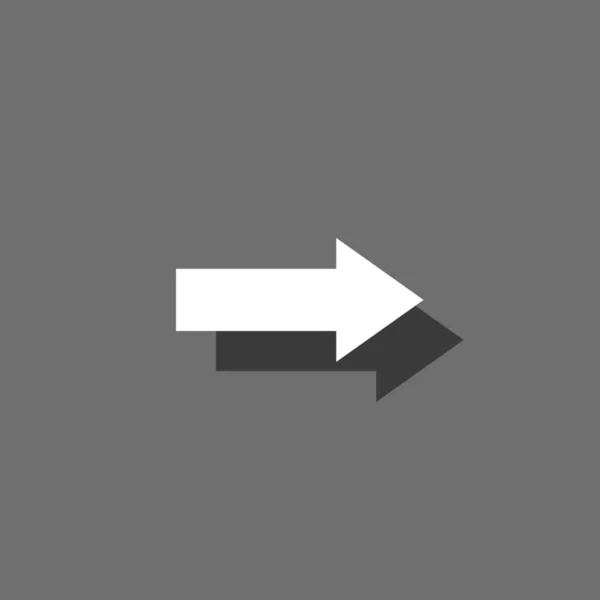 Icono ilustrado aislado sobre un fondo Flecha derecha — Vector de stock