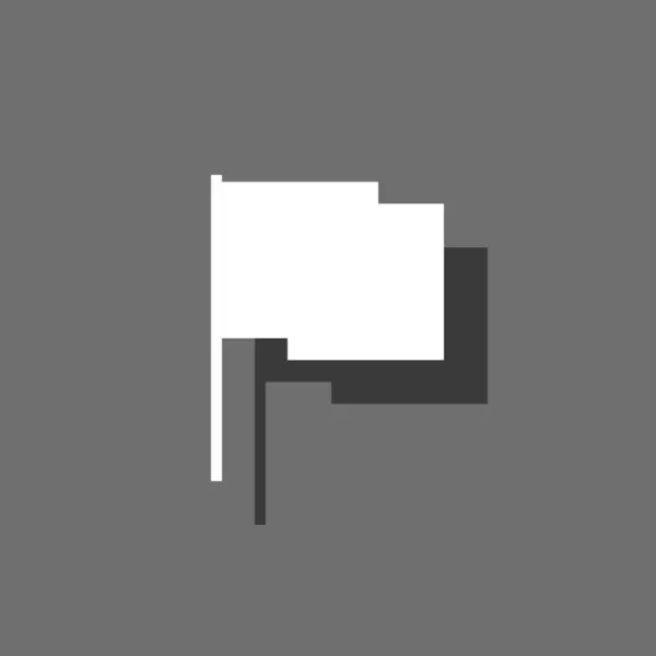 Ilustrowana ikona na białym tle-prostokątna flaga WAV — Wektor stockowy