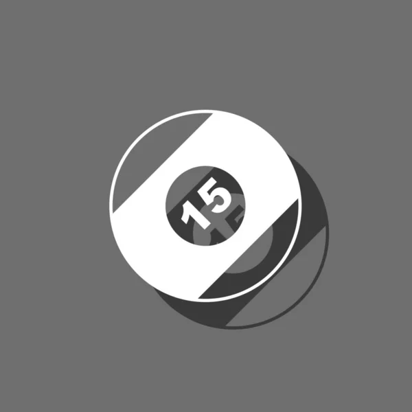Illustriertes Symbol isoliert auf einem Hintergrund - Billardball — Stockvektor