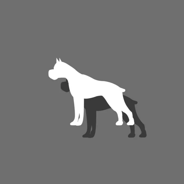 Ikone isoliert auf einem Hintergrund - Pitbull Wachhund — Stockvektor