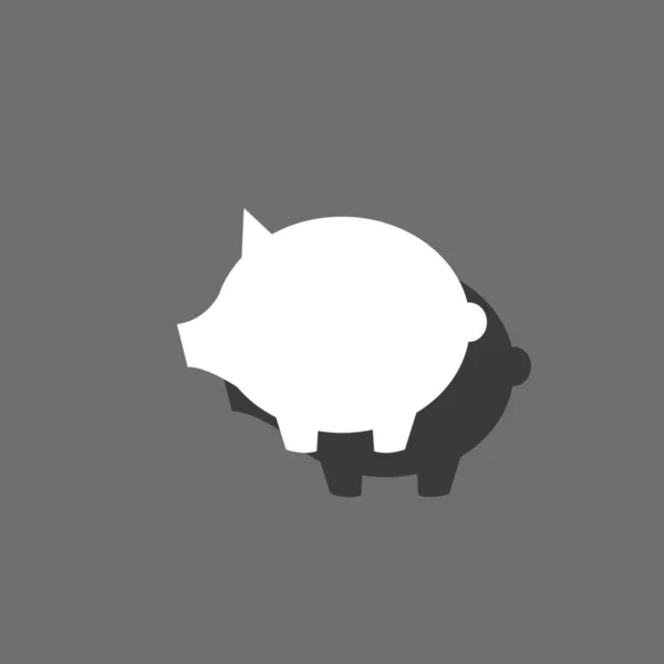 Illusztrált ikon izolált a background-Piggy Bank — Stock Vector